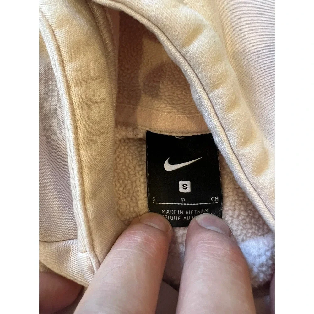 Nike Fleece Hoodie Pale Pink White (sz‎ S) Athleisure pullover gym